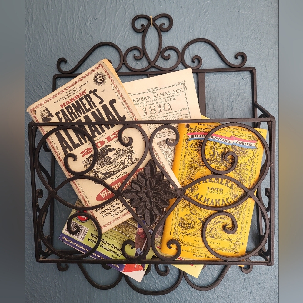 Decorative Black Metal Wall Rack
